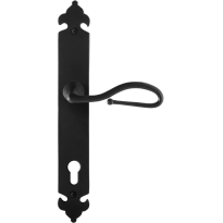 GPF6260.60R Lumi door handle on long plate pointing right 291x41x4mm