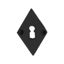 GPF6901.07 keyhole escutcheon 83x52x4mm wrought iron black