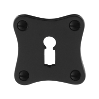 GPF6901.09 keyhole escutcheon 52x52x4mm wrought iron black