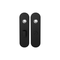 GPF8100.10 short backplate rounded bathroom 57/5 big knob black