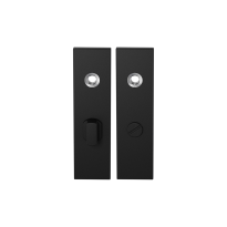 GPF8100.15 short backplate rectangular bathroom 63/8 big knob black