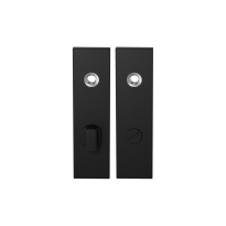 GPF8100.15 short backplate rectangular bathroom 72/8 big knob black