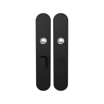 GPF8100.20 long backplate rounded bathroom 57/5 big knob black