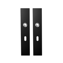 GPF8100.25 long backplate rectangular lock 56 black