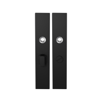 GPF8100.25 long backplate rectangular bathroom 55/8 big knob black