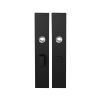 GPF8100.25 long backplate rectangular bathroom 57/5 big knob black