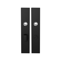 GPF8100.25 long backplate rectangular bathroom 63/8 big knob black