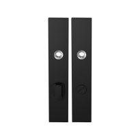 GPF8100.25 long backplate rectangular bathroom 72/8 big knob black