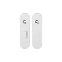 GPF8100.50 short backplate rounded bathroom 55/8 big knob white