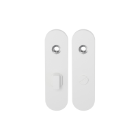 GPF8100.50 short backplate rounded bathroom 63/8 big knob white
