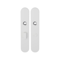 GPF8100.60 long backplate rounded bathroom 55/8 big knob white