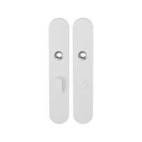 GPF8100.60 long backplate rounded bathroom 57/5 big knob white