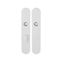GPF8100.60 long backplate rounded bathroom 63/8 big knob white