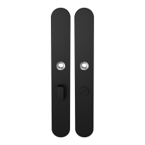 GPF8100.70 long backplate XL rounded bathroom 55/8 big knob black