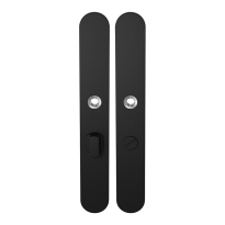GPF8100.70 long backplate XL rounded bathroom 57/5 big knob black