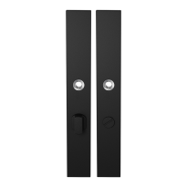 GPF8100.75 long backplate XL rectangular bathroom 63/8 big knob black