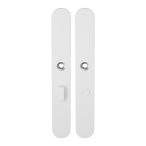 GPF8100.80 long backplate XL rounded bathroom 55/8 big knob white
