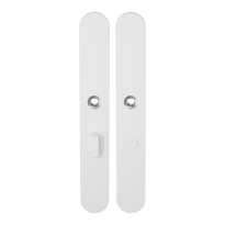 GPF8100.80 long backplate XL rounded bathroom 57/5 big knob white