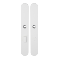 GPF8100.80 long backplate XL rounded bathroom 63/8 big knob white