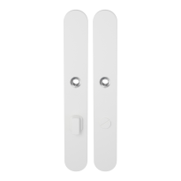 GPF8100.80 long backplate XL rounded bathroom 72/8 big knob white
