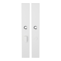 GPF8100.85 long backplate XL rectangular bathroom 55/8 big knob white