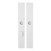 GPF8100.85 long backplate XL rectangular bathroom 63/8 big knob white