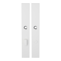 GPF8100.85 long backplate XL rectangular bathroom 72/8 big knob white