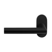 GPF8210.61-04L Toi door handle on rose pointing left 70x32x10mm