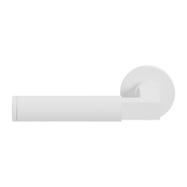 GPF8214.62-00L/R Kuri door handle on rose pointing left/ right 50x8mm