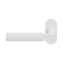 GPF8214.62-04L Kuri door handle on rose pointing left, 70x32x10mm