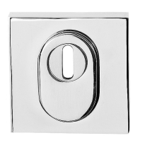 GPF9387.49 square security rose outside 54 mm SKG*** with cylinder pulling stainless steel polished