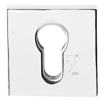 GPF9387.49 square security rose inside 54 mm SKG*** with cylinder pulling stainless steel polished