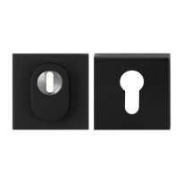 GPF9387.61 square security rose 54 mm SKG*** with cylinder pulling black