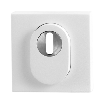 GPF9387.60 square security rose outside 54mm SKG*** with cylinder pulling white