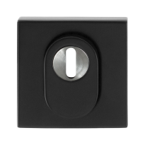 GPF9387.64 square security rose outside 54 mm SKG*** with cylinder pulling wrought iron black