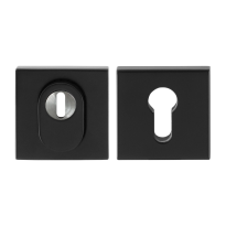 GPF9387.64 square security rose 54 mm SKG*** with cylinder pulling wrought iron black