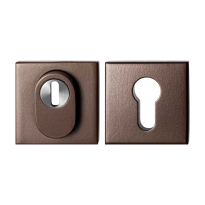 GPF9387.A2.S199 Bronze blend square security rose with cylinder pulling protection, 54 mm