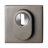 GPF9387.A3.O199 Mocca blend square security rose outside with cylinder pulling protection