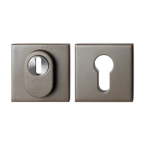 GPF9387.A3.S199 Mocca blend square security rose with cylinder pulling protection, 54 mm