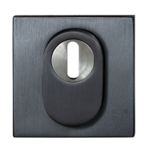 GPF9387.P1 square security rose outside 54 mm SKG*** with cylinder pulling pvd anthracite