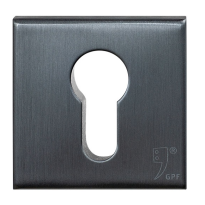 GPF9387.P1 square security rose inside 54 mm SKG*** with cylinder pulling pvd anthracite