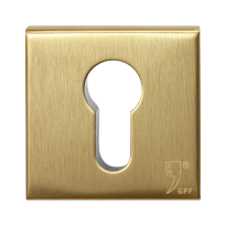 GPF9387.P4 square security rose inside 54 mm SKG*** with cylinder pulling pvd brass matt