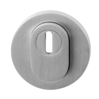 GPF9392.09 round security rose outside 54 mm SKG*** with cylinder pulling stainless steel brushed