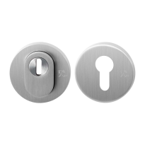 GPF9392.09 round security rose 54 mm SKG*** with cylinder pulling stainless steel brushed