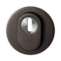 GPF9392.A1.O199 Dark blend round security rose outside with cylinder pulling protection