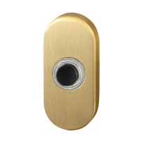 GPF9826.04P4 Doorbell oval 65x30x10 mm PVD satin brass