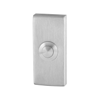 GPF9827.01 Doorbell rectangular 70x32x10 mm satin stainless steel