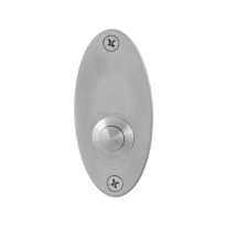 GPF9827.03 Doorbell oval 80x38x2 mm satin stainless steel