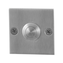 GPF9827.08 Doorbell square 50x50x2 mm satin stainless steel