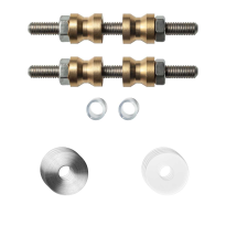 GPF996909DB glass door fastenings for double-sided mounting rose, satin stainless steel